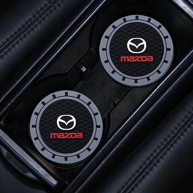 Car Cup Holder Coasters with Logo Car Interior,  coasters can protect the original cup holder slots of the car from dust, drinks or water, and keep the place clean and sticky-free