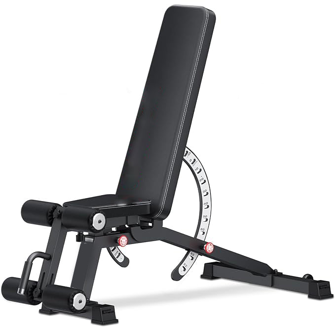 12 back pad position and 3 seat positions adjustments provide incline decline flat could meet most kinds of your home gym, 1200LB Weight Bench, Heavy Duty Bench1000 PRO Adjustable Workout Bench Press Set for Home Gym Strength