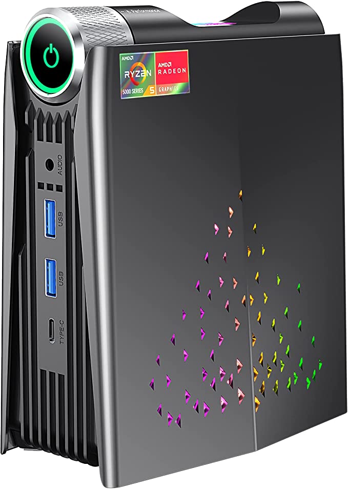 Mini PC Windows 11 Pro,16GB DDR4 512GB SSD AMD Ryzen 5 5600U Mini Gaming PC, Micro Desktop Computer with 4K UHD,Dual Band WiFi,Gigabit Ethernet,HDMI,BT4.2