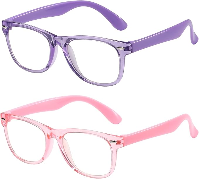Glasses for Kids Girls Boys Age 3-10,Anti Blue Light & Headach, UV400 protection when kids on Screen time such as using ipad or playing computer games