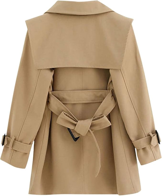 dress with leggings, tights, or boots to create multiple looks. Its versatile design makes it a go-to choice for parents looking to keep up with fashion trend,  Blend Long Trench Coat Winter Warm Peacoat Dress Coat Outerwear with Pockets