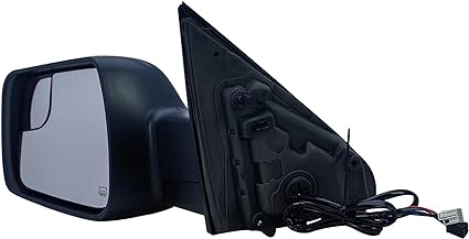 Power and Heated and Blind Spot Glass ,Temperature Sensor ,Textured Back Cover,Manual Folding Left Side Door Mirror Power and Heated with Blind Spot Glass Textured Back Cover for RAM 1500