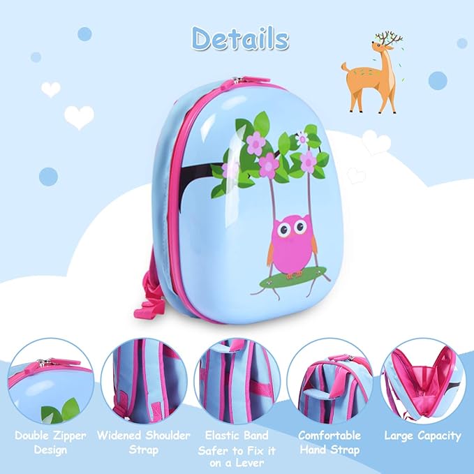 suitable for boys or girls ages over 3 years old. With cute patterns on the suitcase and backpack can attract children to organize and carry their own items,