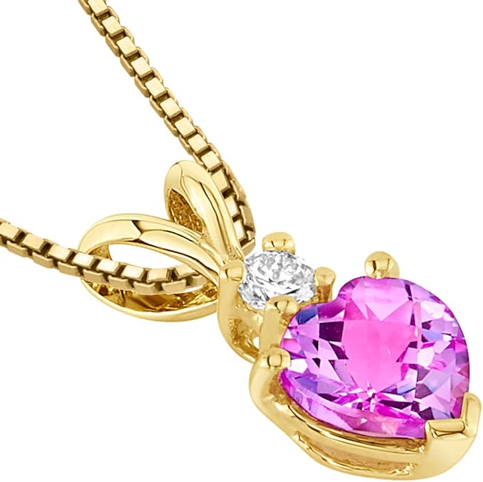 heart Shape, 6mm, 1.10 Carats with its signature vibrant Pink hue for a luxurious glow