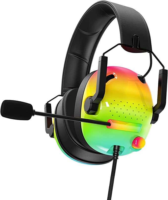 Headset with Noise Canceling Microphone, Gaming Headset for Xbox PS5 PS4