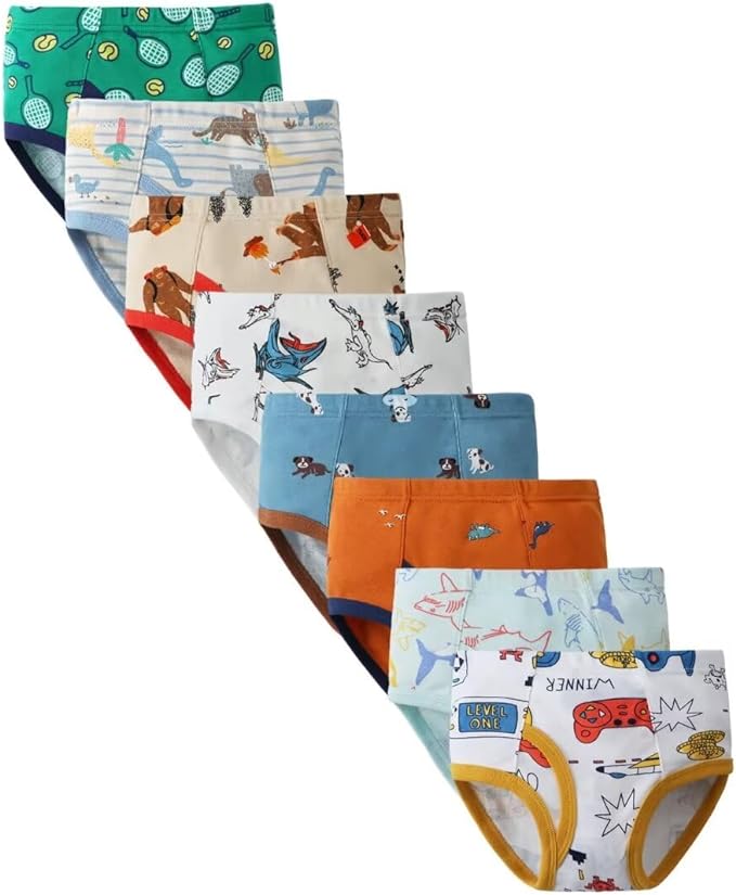 comfy,and breathable. extra strength and durability, Truck Shark Toddler Kids Underwear 6-8-9 Pack