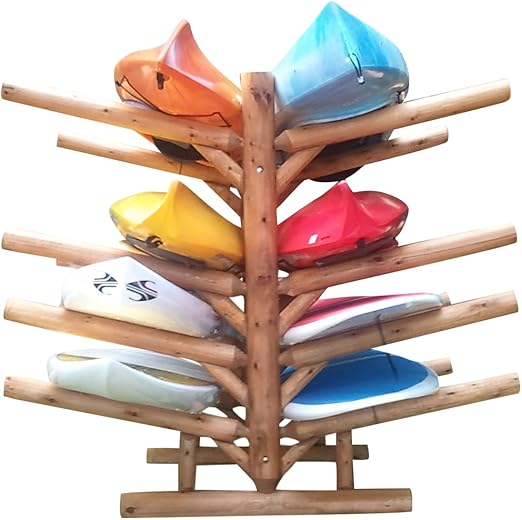 Made of 100% northern white cedar logs with mortise and tenon joinery, + 4 SUP Rack