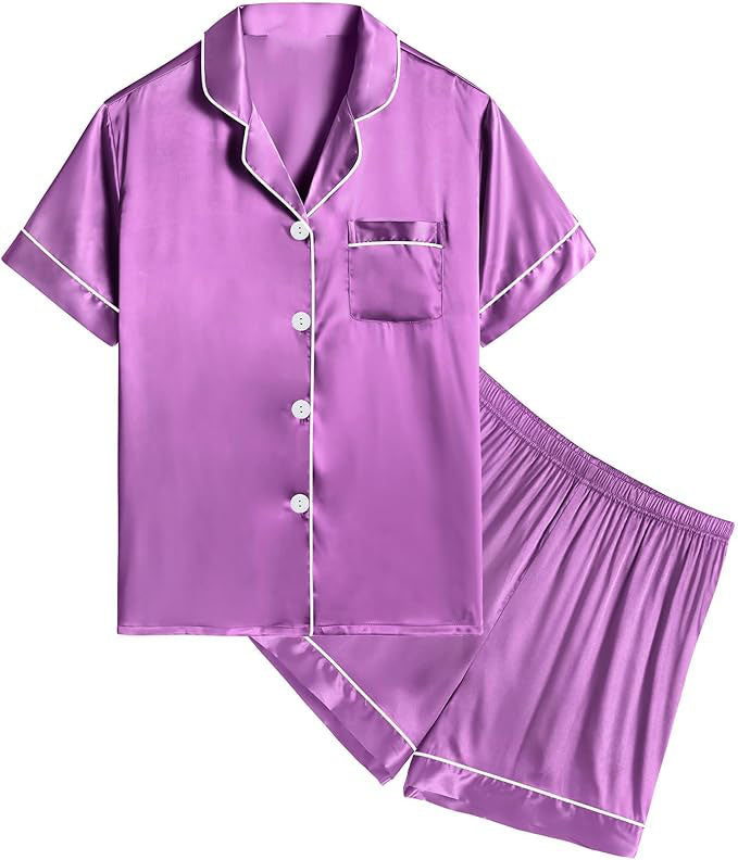 these silk pajamas treat you to snuggle-worthy comfort all through. We've used lightweight and breathable fabric to make the pajamas for you,extra-soft