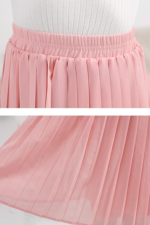 Cute and elegant casual summer style, classy flowy pleated hem design,