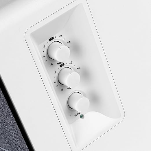 Natural sound reproduction from 13mm silk dome tweeter and 4 inch full range unit, Bookshelf Speakers - 2.0 Active Near Field Monitors, 42 Watts RMS