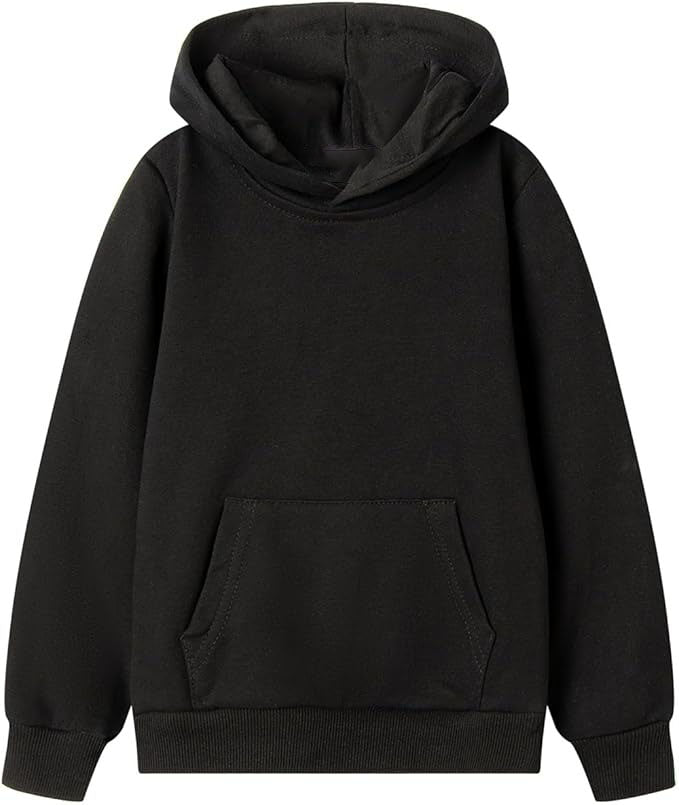 The reinforced neck seam, along with ribbed cuffs and hem, ensures the fleece hoodie sweatshirt maintains its shape. Designed with a loose, regular fit,