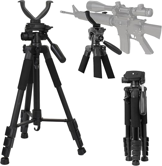 shooting,taking photos or video from the ground with two deployed angle, V Yoke Bracket V Shaped Gun Rack for Hunting