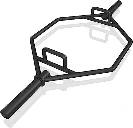 Chrome Finish Foldable Barbell Hex Bar Deadlift, Olympic Trap Bar 900 LBS Weight Capacity,
