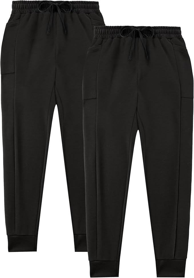 Girls sweatpants with an elastic waist and adjustable drawcord are easy to put on and take off for kids who dress themselves Sides Cuffed Bottoms and Side Pockets