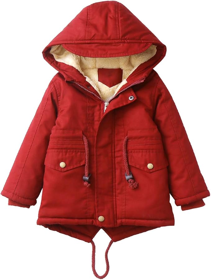 COAT with adjustable drawstring waist to keep you warm and nice all day,give more space in the waist part and for a flattering fit in winter, make kids look nice.