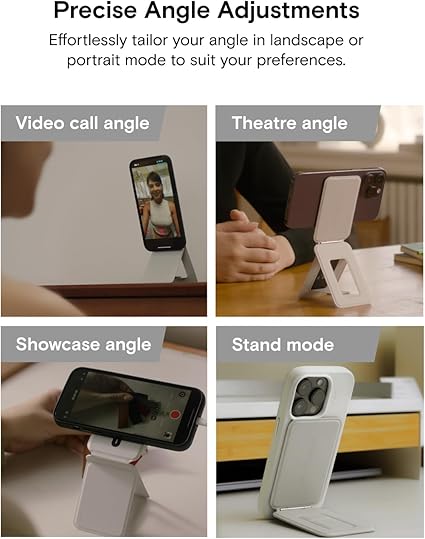 Flexible angles - Precise angle adjustment for multi-scenario use through the hinge and magnetic design, Phone Tripod Stand Compatible with iPhone 15/14/13/12 Series, Angle Adjustment & Strong Magnets & MagSafe