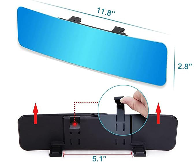 11.8in Panoramic Mirror- Anti Glare Rear View Mirror