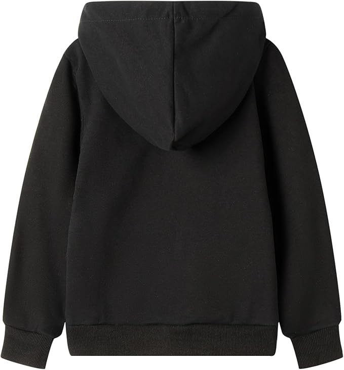 The reinforced neck seam, along with ribbed cuffs and hem, ensures the fleece hoodie sweatshirt maintains its shape. Designed with a loose, regular fit,