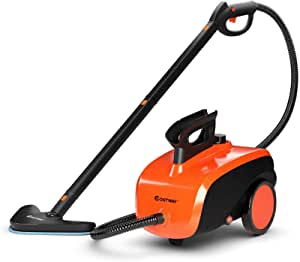 Steam Cleaner with 19 Accessories, Heavy Duty Household Steamer Chemical-Free Cleaning, 1.5L Dual-Tank Rolling Cleaning Machine for Carpet, Floor, Window and Car