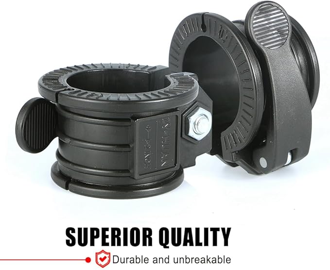 The barbell collars contact surface spacer is made of TPR high quality soft rubberized lining material, which has more friction and stronger grip
