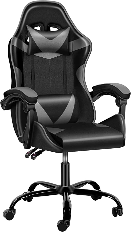 Chair Big and Tall Game Chairs for Adults with Footrest Ergonomic Gaming Computer Chair,  High Back Gaming Chair PU Leather Racing Gamer
