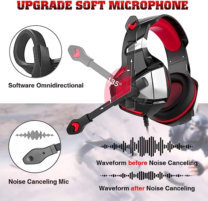 Gaming Headset, Over Ear Gaming Headphones