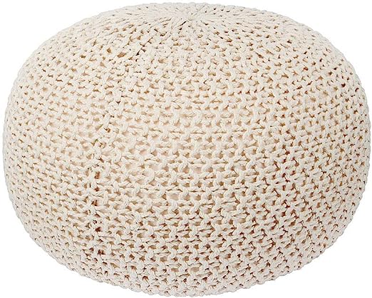 Knit, , Round Pouf Ottoman, Pouffe Seat