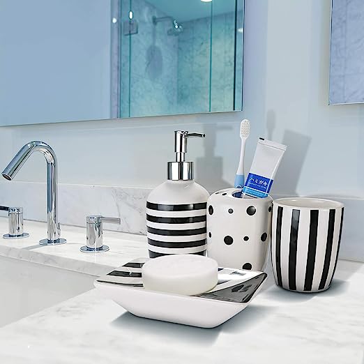 Bathroom Set 4pcs  Modern Design Bath Set Soap