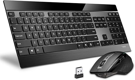 The Ultra-thin keyboard is coming with only 4.0 mm thin which is even thinner than any Blade Series products.9900M Multi-Device Bluetooth 3.0/5.0 Keyboard and Mouse Set Ultra-Slim Computer Keyboard