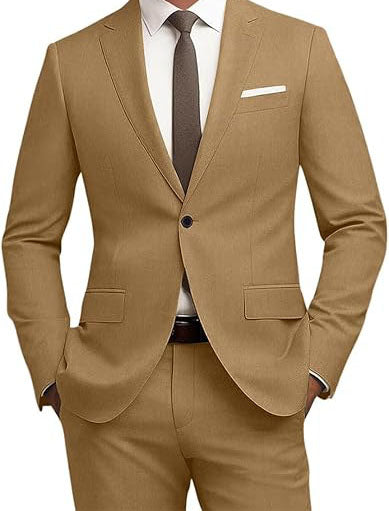 slanted side pockets and waistband lining which give you a modern and trimmed-down silhouette with this boy suit set and makes him impression more gentleman