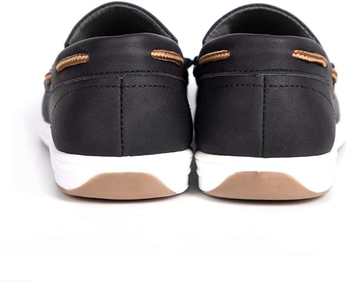 Dual elastic gore provides ease and comfort Relexed-fit slip on loafer with easy on/off.