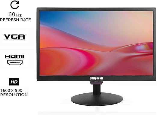 PC monitor with a 5 millisecond response time, All activity on your LED screen will seamlessly transition almost instantly.  1600x900 Screen Desktop Monitor with HDMI VGA BNC AV Audio Ports, VESA Mounting, LED Monitor for PC