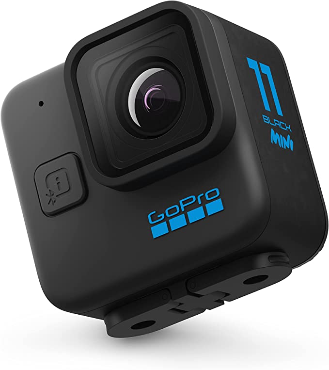 GoPro HERO11 Black Mini - Compact Waterproof Action Camera with 5.3K60 Ultra HD Video, 24.7MP Frame Grabs, 1/1.9'' Image Sensor, Live Streaming, Stabilization (CHDHF-111-RW)