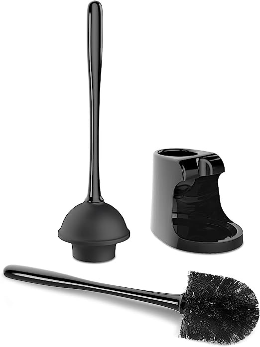 Pro Bowl Brush Combo for Bathroom Cleaning-Toilet Plunger