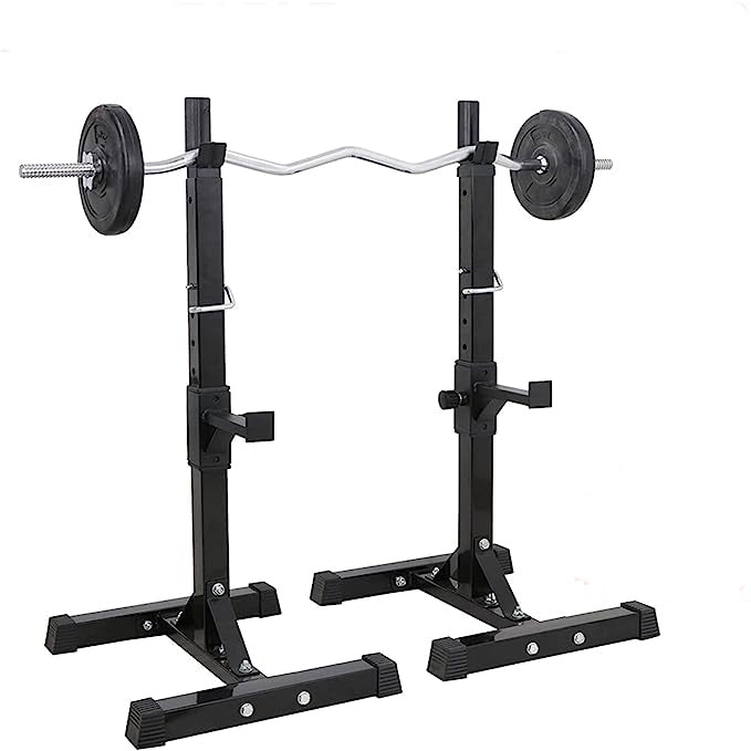 Adjustable Squat Rack Weight Lifting Bench Press Dipping Station, Height Range 40