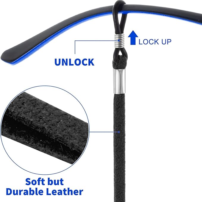 Each neck cord lanyard is strong & sturdy and is not easy to break or twist. Suitable for most glasses Eyeglass Strap chain is Great for most glasses