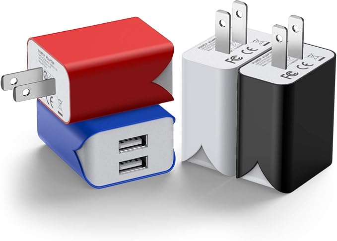 , ideal for home and international travel.Charger Charging Block USB Wall Charger USB Plug Outlet Compatible iPhone 14 13 12 Prox XR Xs,iPad,Samsung Galaxy,Nexus Tablet and More
