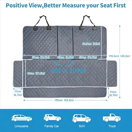 protector for kids and pets alike. Whether it's safeguarding your sofa or preventing doggy-induced chaos in your car, Cover for Back Seat,Non-Stick Fur,Pet-Friendly and Waterproof - Universal Fit Interior Protector for Auto, Van, SUV