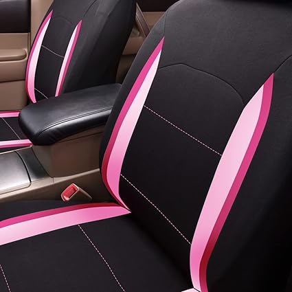 Light Pink Easy installations,don't need to dismantle your car seats,  Car Seat Covers Front Seats Rear Bench Polyester car seat Protectors
