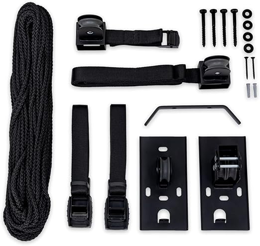 Heavy Duty Holds 150 lbs, Indoor Organizer, kayak with just one person. Heavy-duty straps and independent ceiling brackets mean you can adjust the setup to fit the size of your kayak