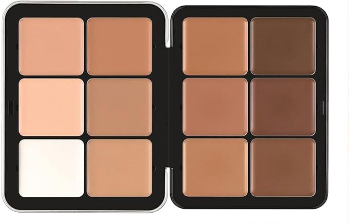It’s texture is smooth and fine, has a super smooth and soft powder texture makes the makeup light and smooth, 12 Colors Cream Concealer Palette, Long-Wearing Smudge Proof Blendable Full Coverage Natural Matte Cream