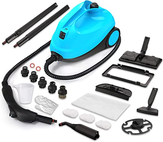 Steam Mop with 21-Piece Accessory Set, 1500W Heavy Duty Steamer Carpet Cleaner for Multi-Purpose 16.4ft Power Cord