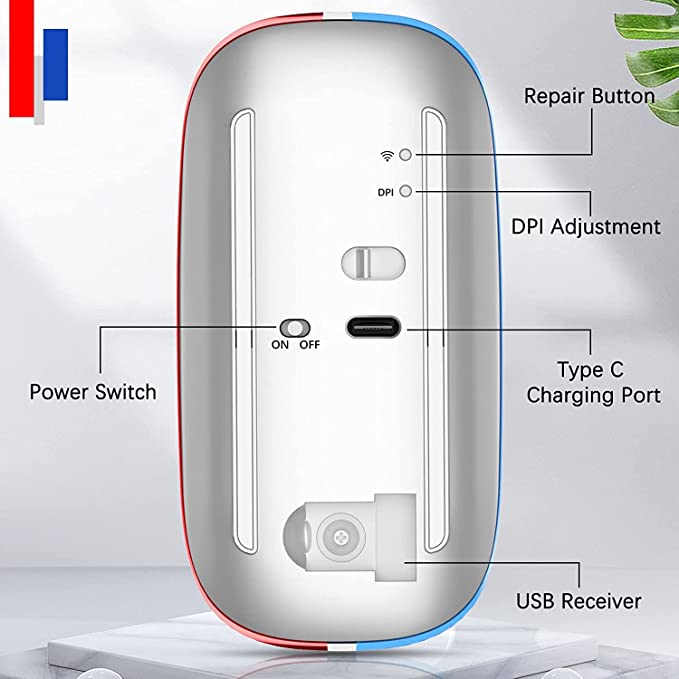 Wireless Mouse,  with USB Receiver for  PC, Laptop, Computer,Desktop