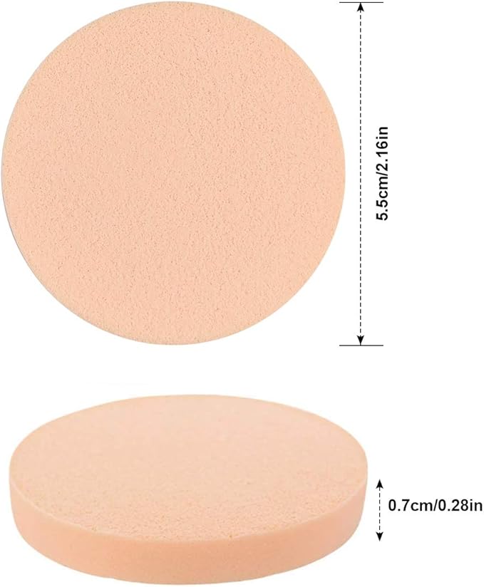ultra soft and skin-friendly, odorless, good flexibility, can be applied repeatedly, not easy to break and easy to clean, 12Pack Complexion Makeup Sponge,Round Sponge Puff for Liquid Foundation,Face Paint Sponge Set