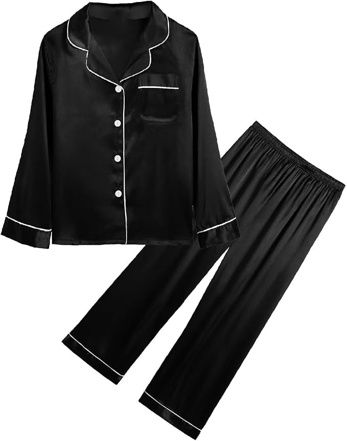 girls pajama sets include Short Sleeve Shirt, Long Pants and Cute Shorts. You can matching them in several styles and wear them for all seasons. Kids pajamas set with elastic waist shorts,