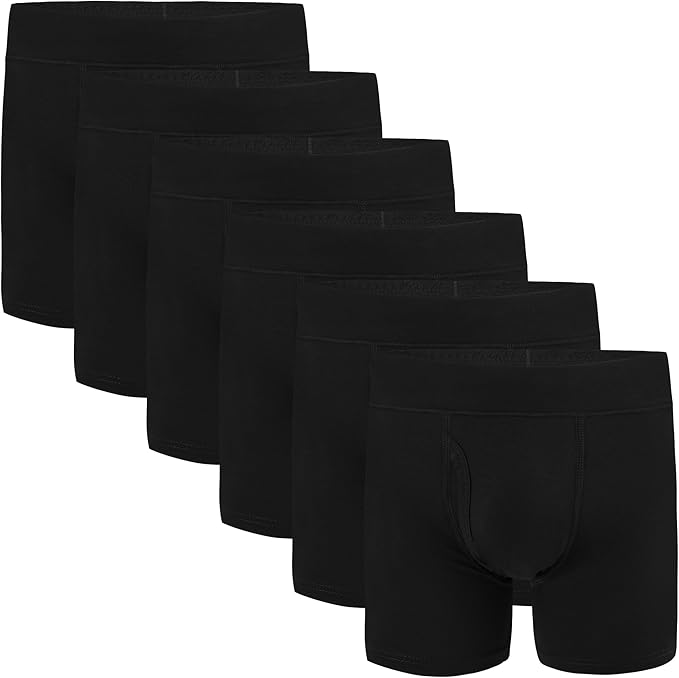 Comfortable Waistband: The built-in elastic band makes the boys' boxers skin-friendly and comfortable, Boy's Underwear Bamboo Viscose Boxer Briefs Breathable Soft Boxers for 6-18 Teens 6 Packs