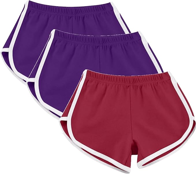 The girls athletic shorts with flowy outer layer and compression liner provide greater freedom of movement, making you move easily as you run, Athletic Workout Comfy Booty Dolphin Shorts Cycling Hiking Running Activewear