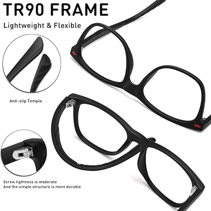 The glasses are suitable for 5 to 12 years old boys and girls, Boys Girls Lightweight TR Computer Gaming Eyeglasses