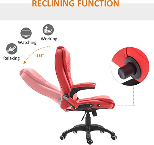 PU Leather Gaming Chair High Back Office Chair with Adjustable Height, Computer Gamer Chair