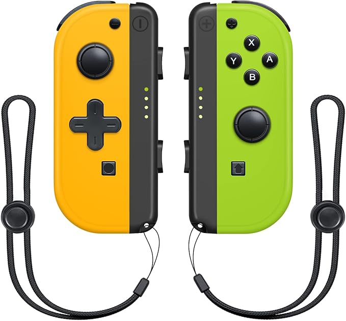 built-in 6-axis gyro. In sleep mode, press and hold the HOME button to wake up the switch. The built-in 6-axis gyro support somatosensory tracking, Switch L/R Controller Compatible for Switch/Lite/OLED, Wireless Switch Controller L/R with Wrist Strap